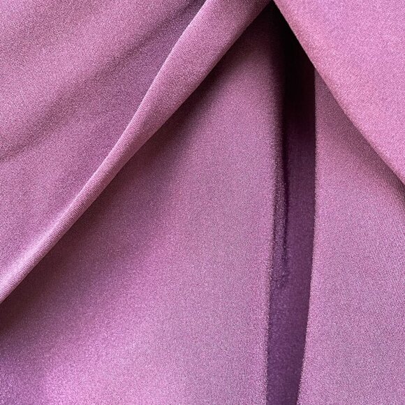 Land's End Women's Side-Tie V-Neck Wrap Eggplant One-Piece Swimsuit with Bra 12 - Picture 11 of 11